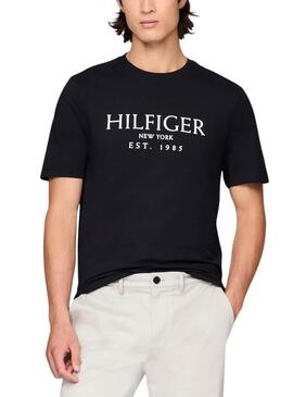 Camiseta Tommy Hilfiger Big Logo negro para hombre