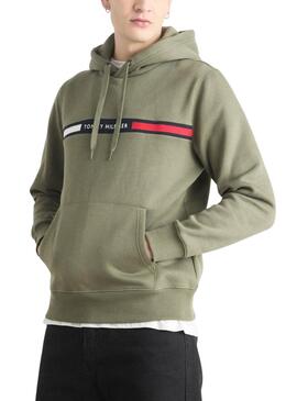 Sudadera Tommy Hilfiger Chest Insert verde para hombre