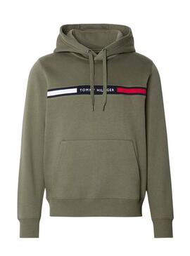 Sudadera Tommy Hilfiger Chest Insert verde para hombre