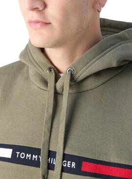 Sudadera Tommy Hilfiger Chest Insert verde para hombre