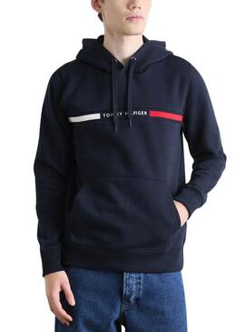 Sudadera Tommy Hilfiger Chest Insert azul marino para hombre