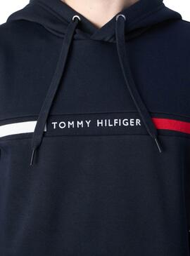 Sudadera Tommy Hilfiger Chest Insert azul marino para hombre