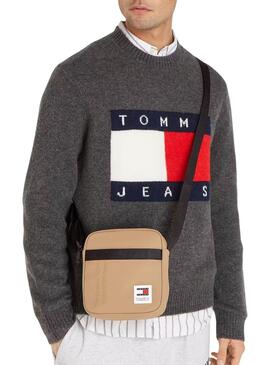 Bolso Tommy Jeans Daily Reporter camel para hombre