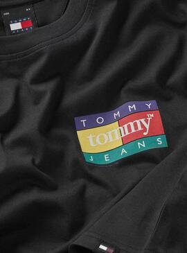 Camiseta Tommy Jeans Pop color negro para hombre