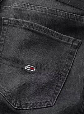 Pantalon vaquero Tommy Jeans Scanton negro para hombre