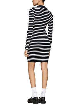 Vestido Tommy Jeans Tip Zip azul marino para mujer