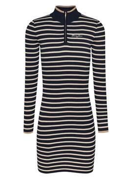 Vestido Tommy Jeans Tip Zip azul marino para mujer