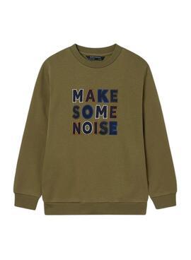 Sudadera Mayoral Make Some Noise Khaki niño