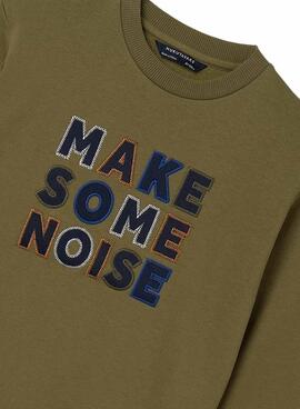 Sudadera Mayoral Make Some Noise Khaki niño