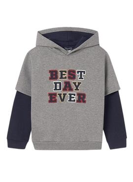 Sudadera Mayoral Doble Manga Gris para niño