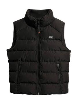 Chaleco Superdry Sports Puffer negro para hombre