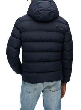 Cazadora Superdry Hooded Puffer azul marino para hombre