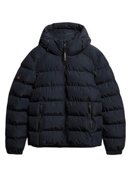 Cazadora Superdry Hooded Puffer azul marino para hombre