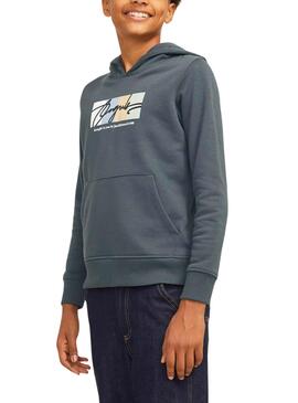 Sudadera Jack and Jones Colorblock Gris para niño