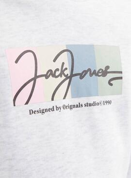 Sudadera Jack and Jones Colorblock Blanco niño