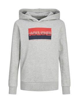 Sudadera Jack and Jones Nolan Hood Gris para niño