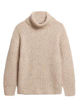 Jersey Superdry Slouch beige para mujer