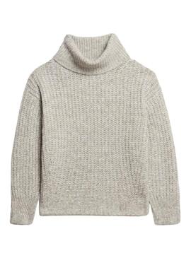 Jersey Superdry Slouch gris para mujer