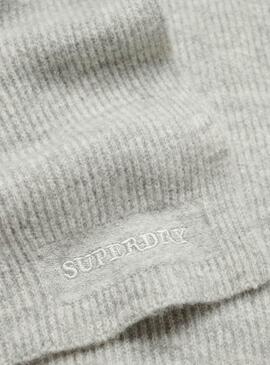 Bufanda Superdry Soft Rib gris para mujer