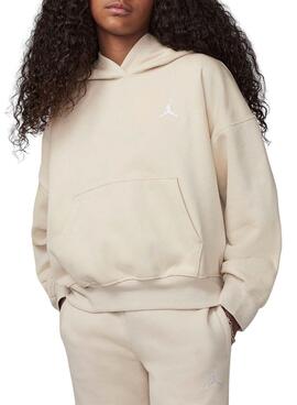 Sudadera Jordan Brooklyn beige para niña