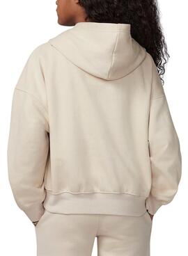 Sudadera Jordan Brooklyn beige para niña