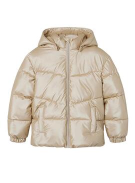 Puffer Name It Maggy Beige para niña