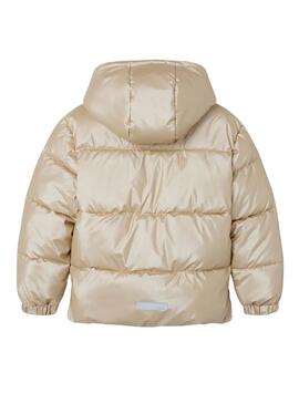 Puffer Name It Maggy Beige para niña