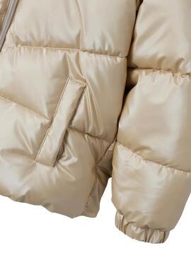 Puffer Name It Maggy Beige para niña