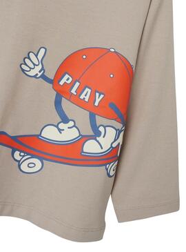 Camiseta Name It Otis Beige para kids