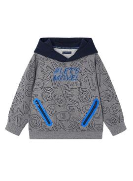 Sudadera Mayoral Tipográfico Gris para niño