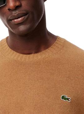 Jersey Lacoste Tricot camel para hombre