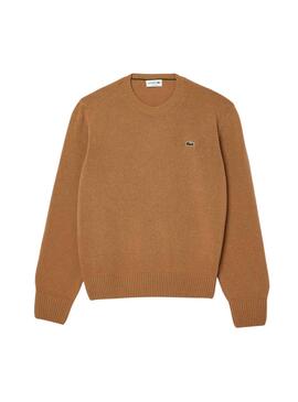 Jersey Lacoste Tricot camel para hombre