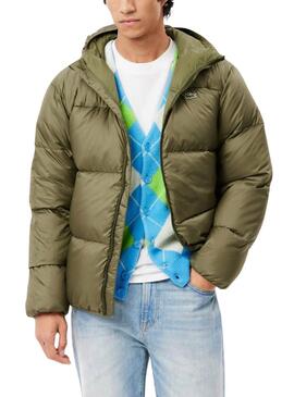 Cazadora Lacoste acolchada verde para hombre