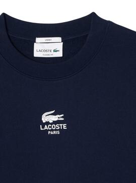 Sudadera Lacoste Paris azul marino para hombre y mujer