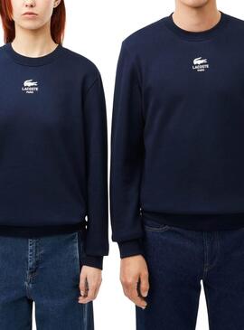 Sudadera Lacoste Paris azul marino para hombre y mujer