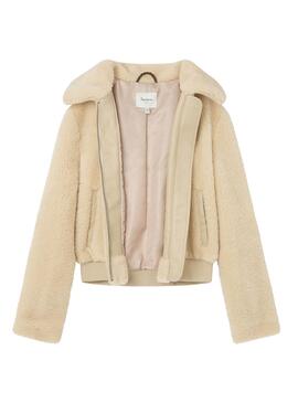 Cazadora Pepe Jeans Vicky beige para niña