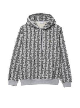 Sudadera Lacoste Monográfica gris para hombre