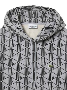 Sudadera Lacoste Monográfica gris para hombre