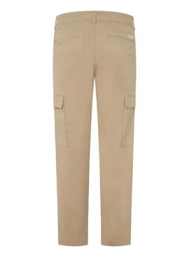 Pantalón Pepe Jeans Twill cargo beige para hombre