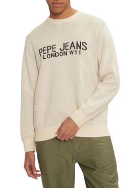 Jersey Pepe Jeans Cardin beige para hombre