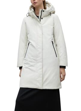 Parka Ecoalf Glamour blanco para mujer