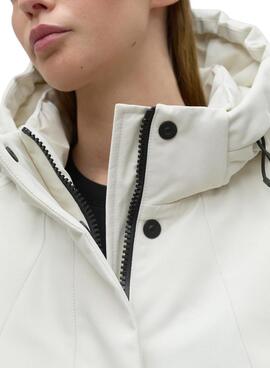 Parka Ecoalf Glamour blanco para mujer