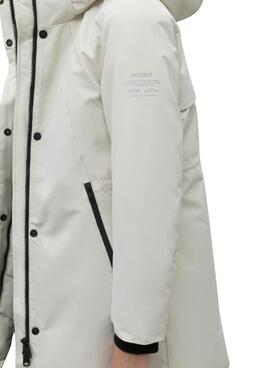 Parka Ecoalf Glamour blanco para mujer