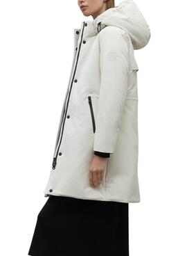 Parka Ecoalf Glamour blanco para mujer