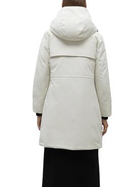 Parka Ecoalf Glamour blanco para mujer