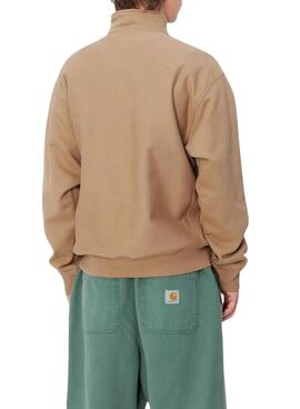 Sudadera Carhartt Half Zip camel para hombre