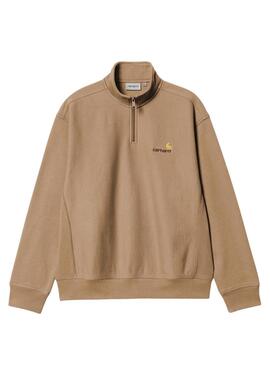 Sudadera Carhartt Half Zip camel para hombre