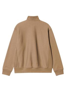 Sudadera Carhartt Half Zip camel para hombre