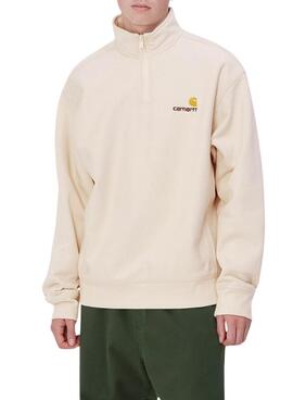 Sudadera Carhartt Half Zip beige para hombre