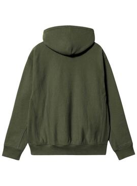 Sudadera Carhartt Hooded American Script verde para hombre